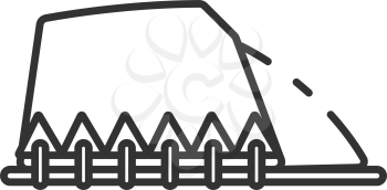 Simple thin line hill icon vector