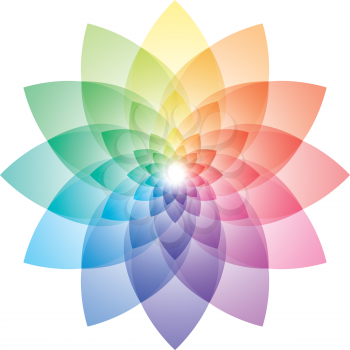 Beautiful Lotus Flower Color Wheel. Vector EPS10.