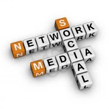 Social Media Network    (3D crossword orange series)