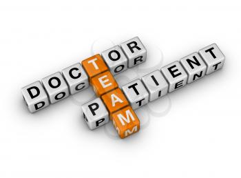 Doctor and Patient Team  (3D crossword orange series)