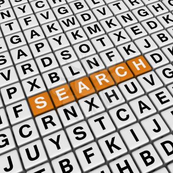 search    (3D crossword orange series)