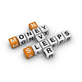 money never sleep  (3D crossword orange series)