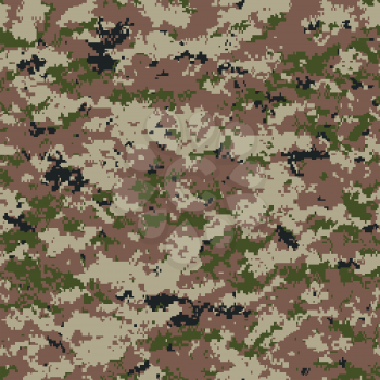 digital camouflage seamless pattern (disert palette)