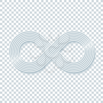Infinity symbol on transparent background. Vector EPS10.