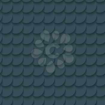 Dark gray fish scale seamless background. Neutral tileable pattern of fish scale. Vector EPS10.