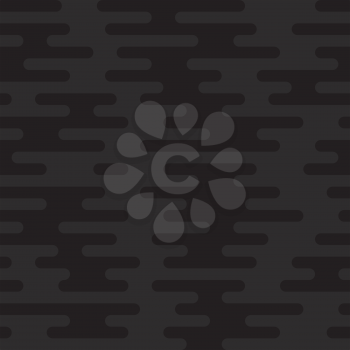 Ripple Irregular Rounded Lines Seamless Pattern. Black tileable vector background in flat style.