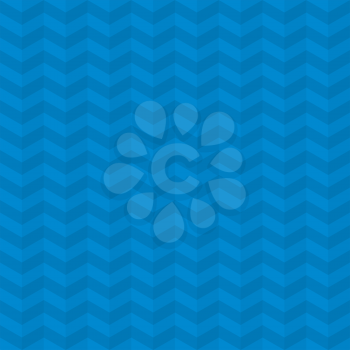 Blue Chevron Pattern. Neutral Seamless Herringbone Wallpaper Pattern for Modern Design in Flat Style. Tileable Geometric Tech Vector Background.