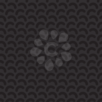 Rounded lines seamless vector pattern. Neutral seamless vector background in black color.