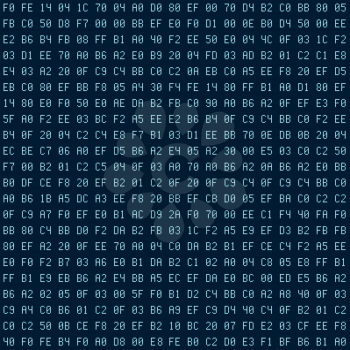 Internet security software hexadecimal code seamless pattern. Tileable vector background for web design