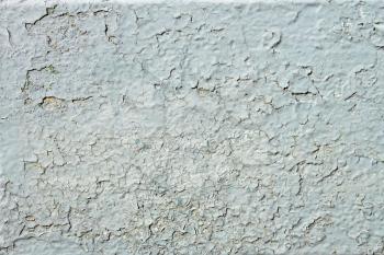 Repeatedly painted shelled and cracked surface with oil paint as the texture