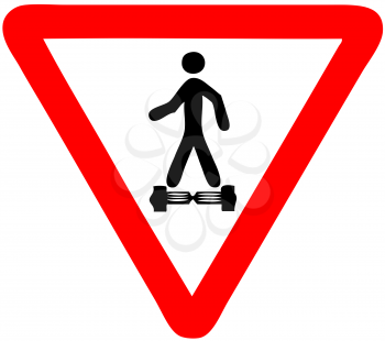 Royalty Free Clipart Image of a Hoverboard 