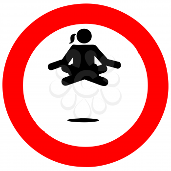 Royalty Free Clipart Image of a Namaste Sign