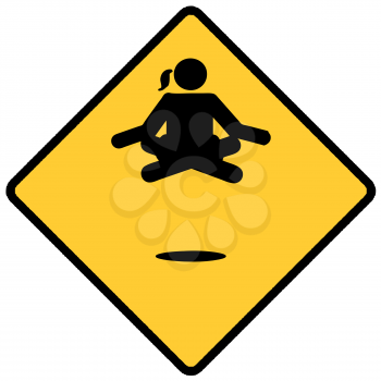 Royalty Free Clipart Image of a Namaste Sign