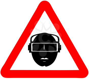 Royalty Free Clipart Image of a Virtual Reality  Sign