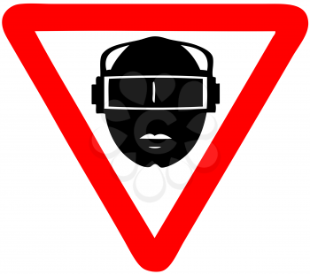 Royalty Free Clipart Image of a Virtual Realty Sign