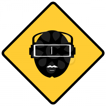 Royalty Free Clipart Image of a Virtual Realty Sign