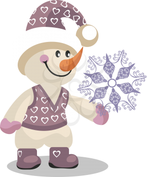 Royalty Free Clipart Image of a Snowman