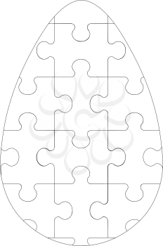 Vector. puzzle egg in color 05