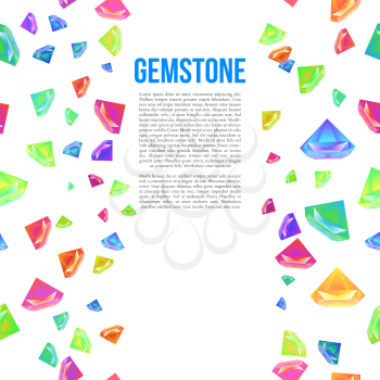 Gemstone Seamless Pattern for Presentation. Vector illustration