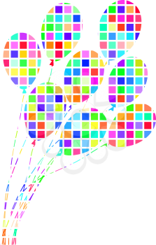 Abstract colorful  Bunch of Ballons vector illustration