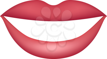 Vector female lips isolated on white background illustration