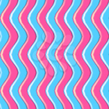 Abstract Colorful Waves Seamless Pattern Vector illustration