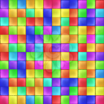 Abstract Colorful Squares Mosaic Pattern Vector illustration