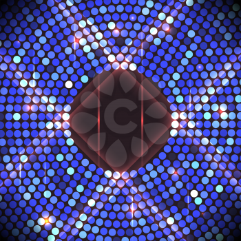Disco party background. Ball, nightclub and nightlife, bright and shine sphere, vector illustration