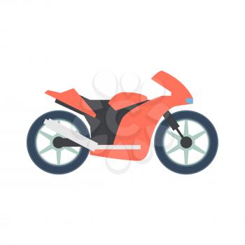Transport flat Bike icon isolated on white. Vector illustration