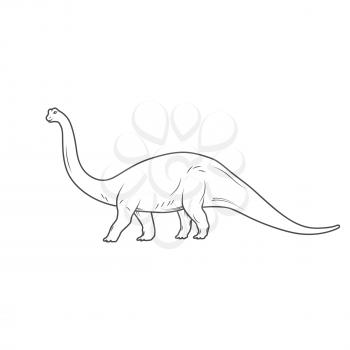 Dinosaurs illustrations on white background. Vector illustration