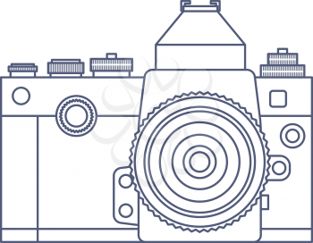 Vintage Old Photo Camera vector logo design template. Vector illustration