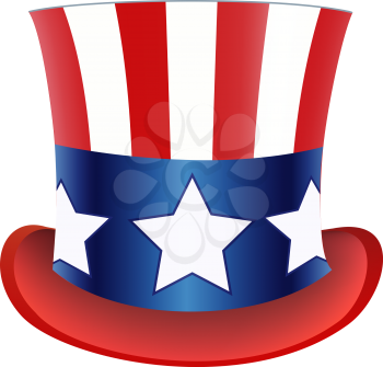American flag Hat Independence Day. Vector illustration