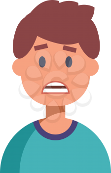Flat Design Male Character Icon. Vector illustration