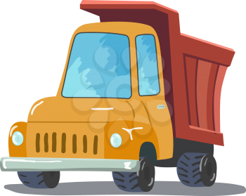 Cartoon Truck isolated on white background. Vector illustration