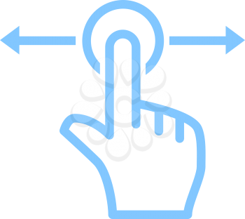 Touch Icon Hand Flat Design Vector illustration