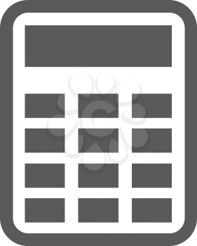 black calculator icon on a white background