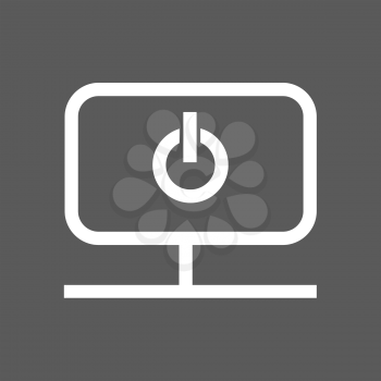 white start icon inside monitor on a black background
