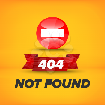 Not found sign template for web design