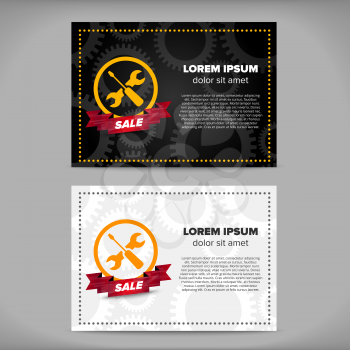 Repair Leaflet Design with white and black background