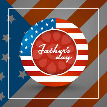 Father day banner with usa flag background
