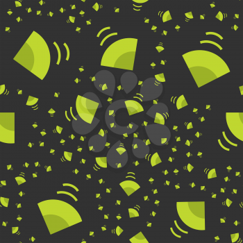 loudspeaker seamless pattern on a black background