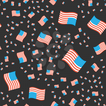 usa flags pattern on a black background