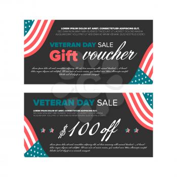 Gift voucher design Veterans Day
