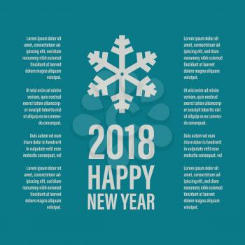 Happy New Year banner in a vintage style on a emerald green background