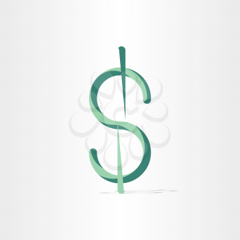 american dollar stylized money symbol bank icon