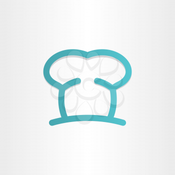 chef icon cooking hat abstract line symbol