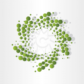 green atoms micro eco design abstract background