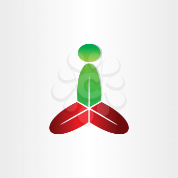 man aura meditating yoga and spa relax icon 