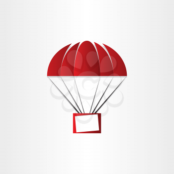 parachute with message box airmail letter event image