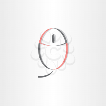 computer mouse styliized vector symbol design